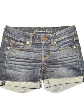 American Eagle Outfitters Women’s  2012 Jean Shorts Cuffed Stretch Size 4